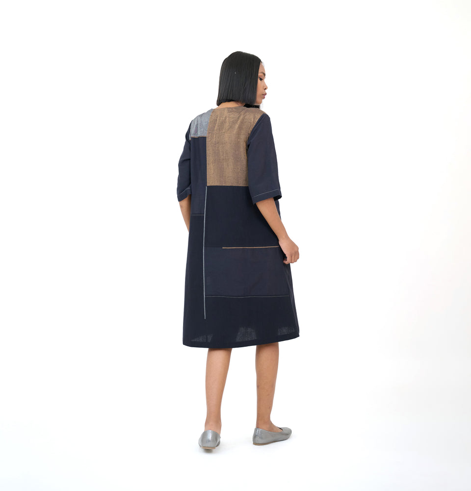 Zari Patched Dress