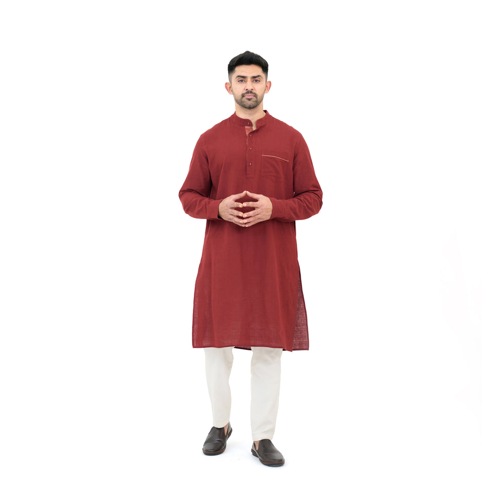 M Zari Solid Kurta