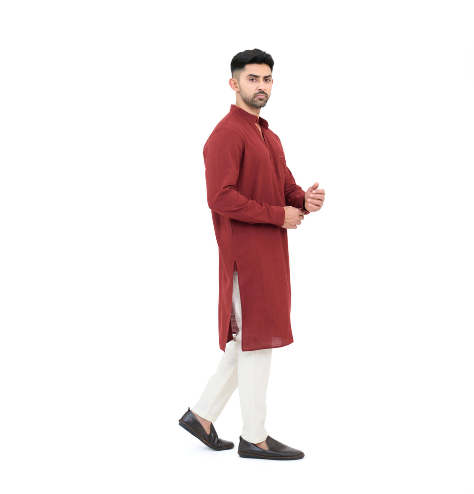 M Zari Solid Kurta