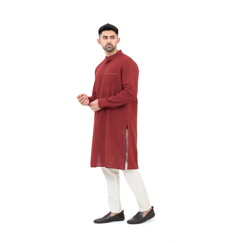 M Zari Solid Kurta