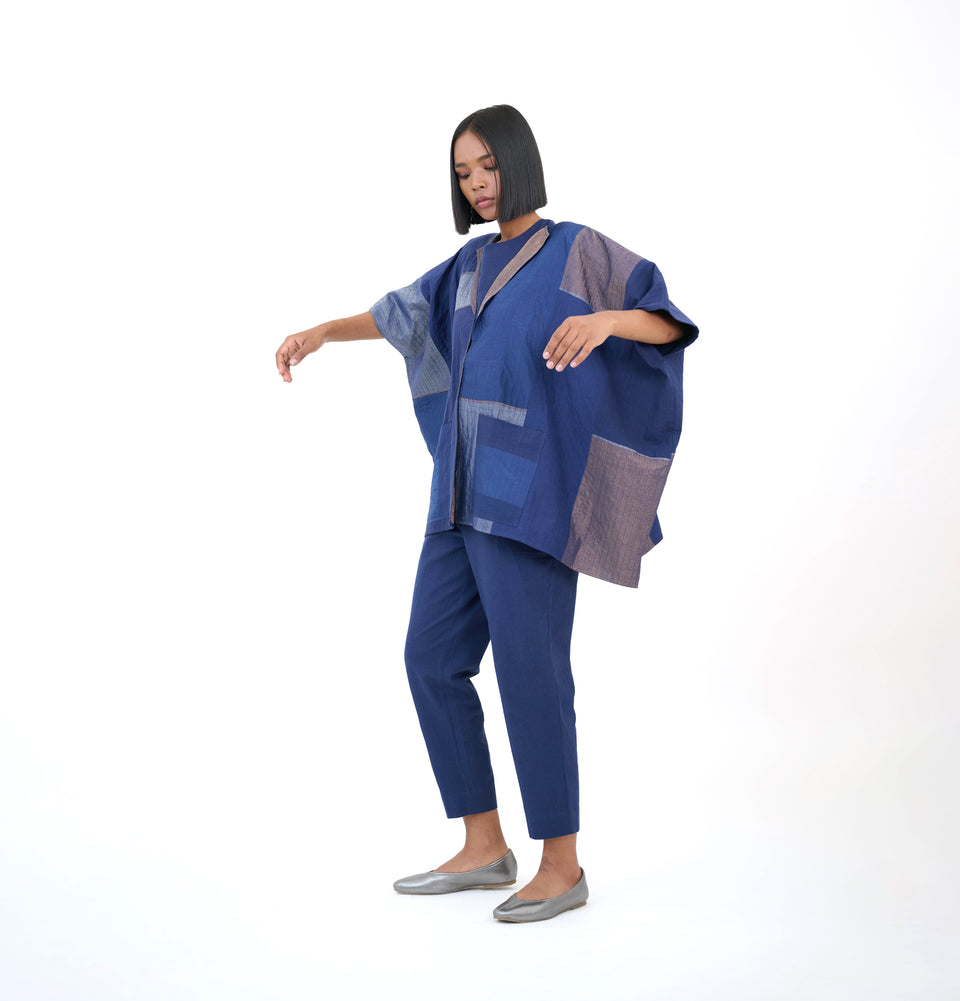 Zari Quilted Poncho