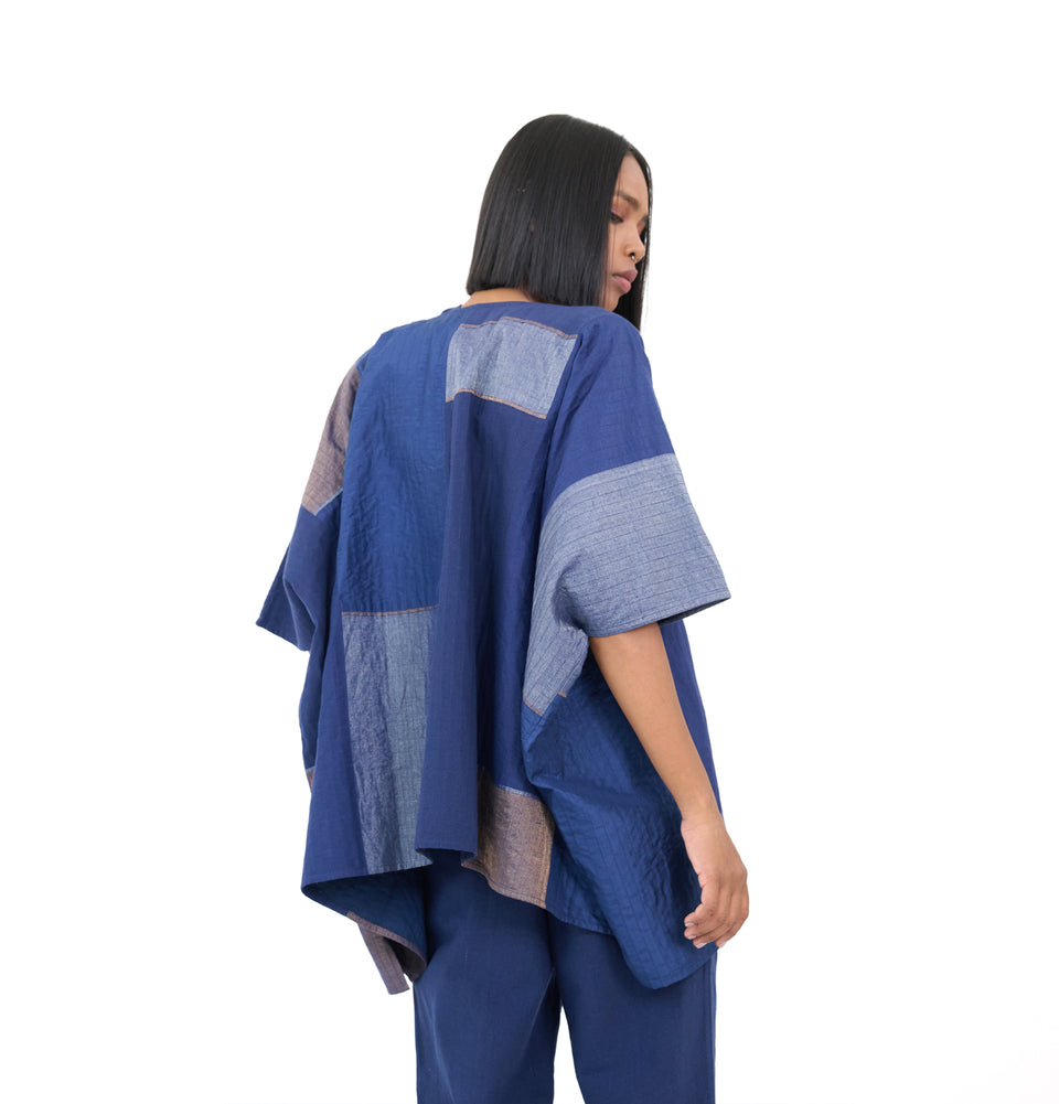 Zari Quilted Poncho