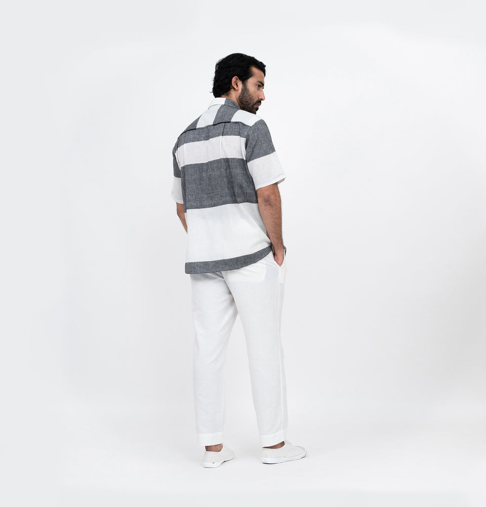 M Asymmetry Stripe Shirt